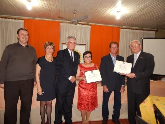 Profissionais homenageados pelo Rotary Clube