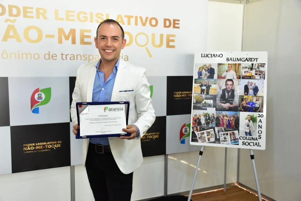 Câmara de Não-Me-Toque homenageia o colunista Luciano Baumgardt