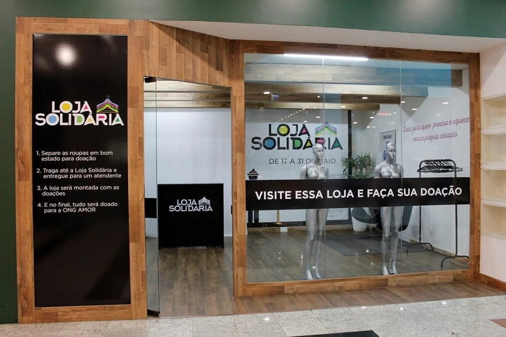 Loja Solidária do Bella Città Shopping já está aberta esperando por doações