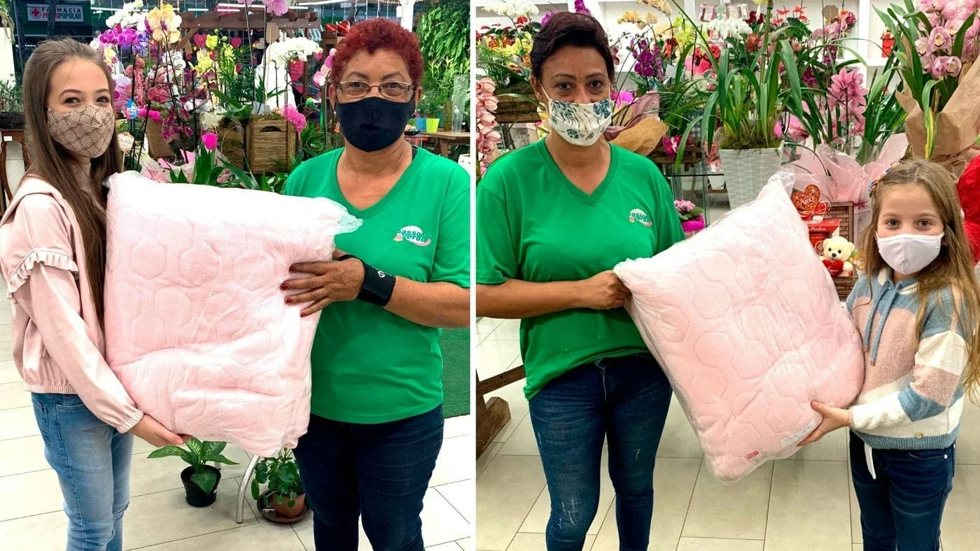 Marias doam cobertores para campanha “Tem gente com frio”