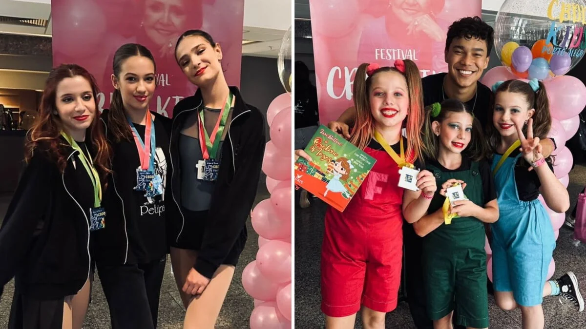 Maria Antônia e Maria Gabi são premiadas em performances no Festival CBDD Kids POA