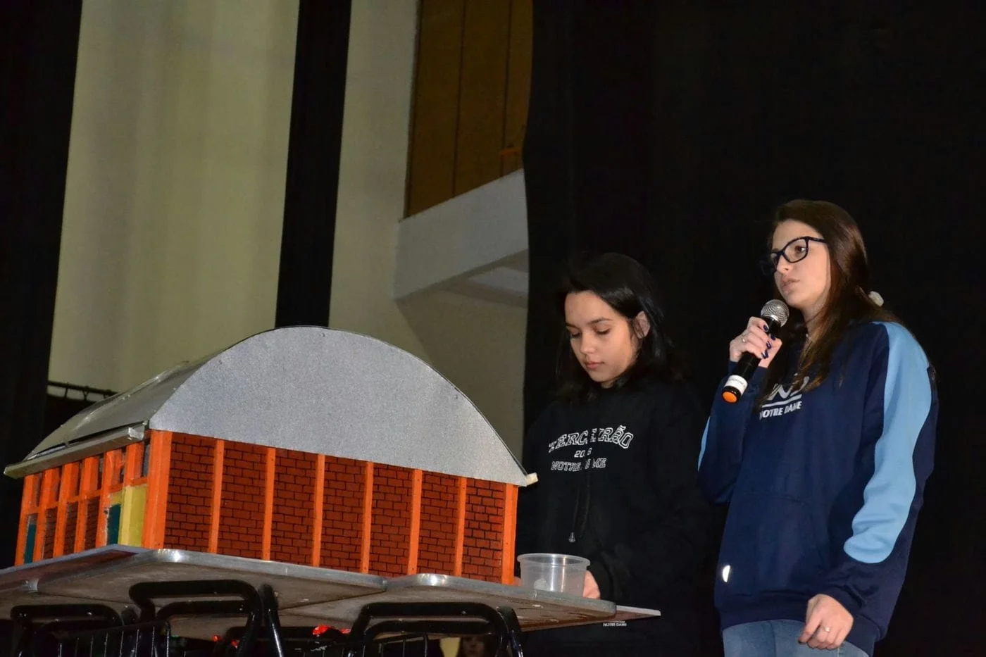 A atividade contou com a exibição de possíveis soluções práticas e sustentáveis para minimizar o aquecimento do ginásio de esportes do Colégio